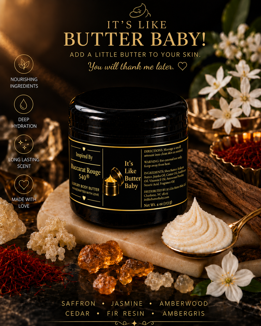 Baccarat Rouge 540 — Luxury Body Butter